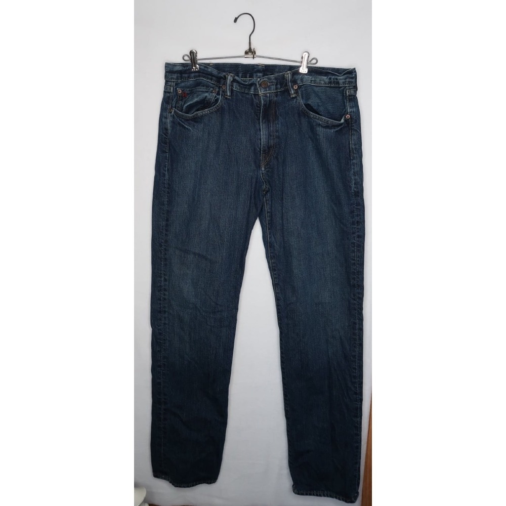 Polo Ralph Lauren Men's 36x34 Straight Leg Relaxed Fit Jeans Medium Wash EUC